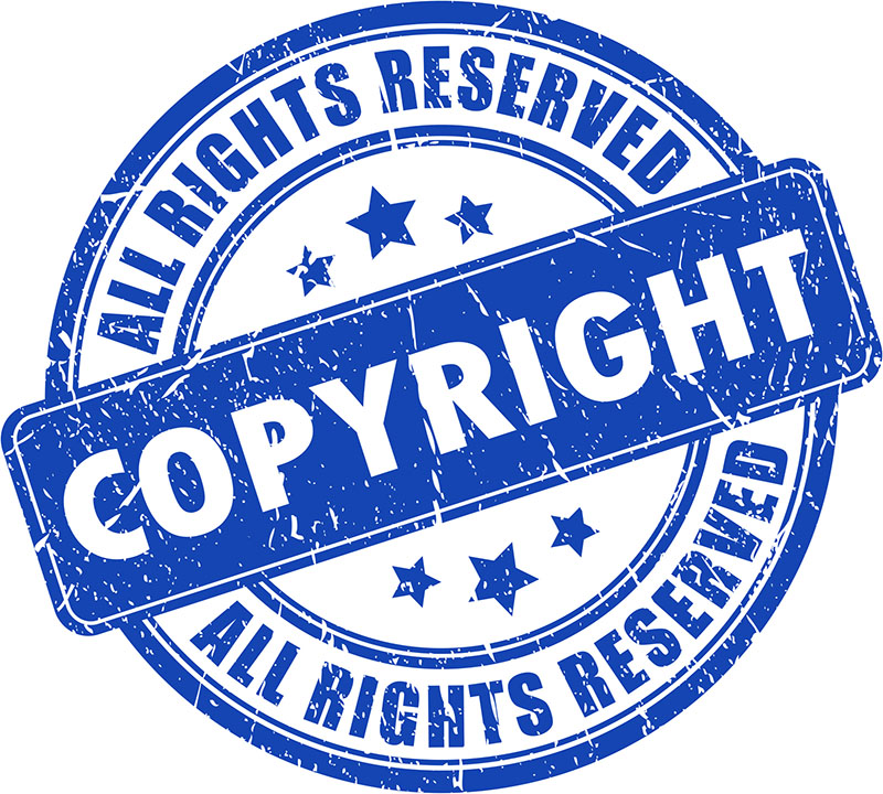 Copyright - All Rights Reserved stamp