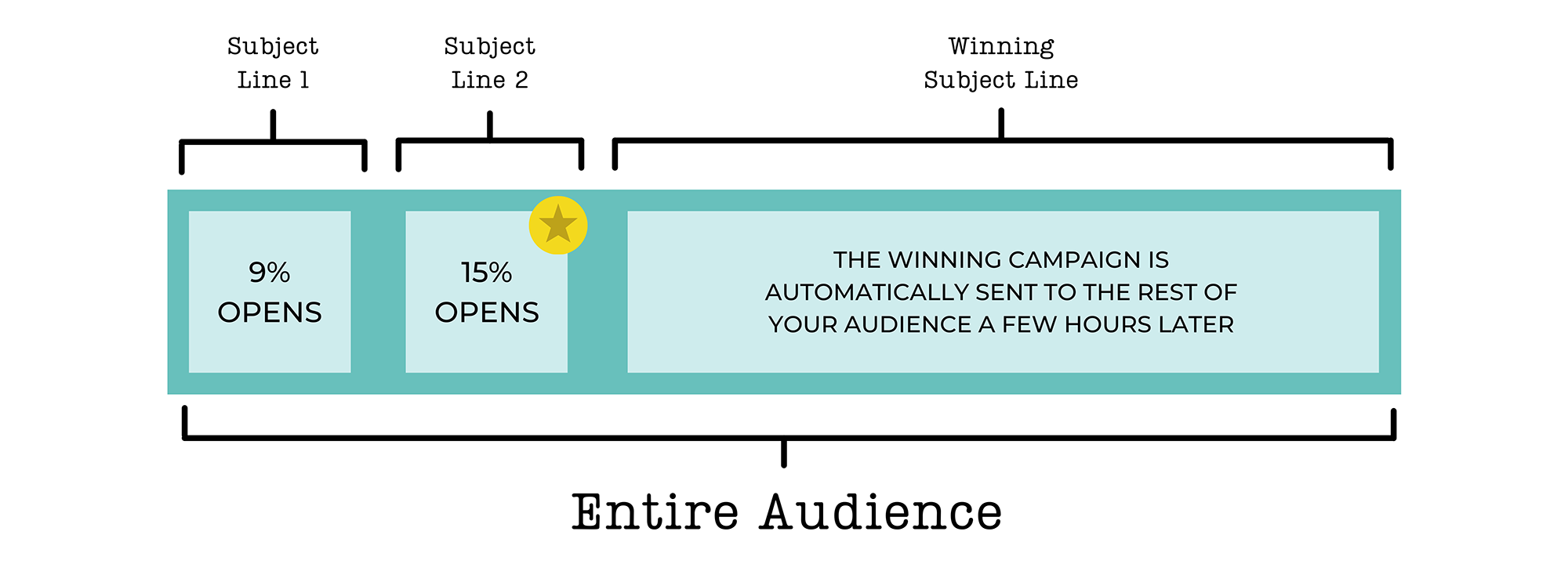 Email campaign's subject line variables