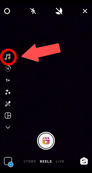 Click the music icon