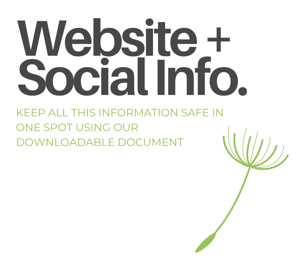 Round Up Your Website + Social Info for Safe Keeping